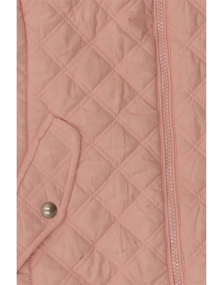 Joules Womens Quilted Gilet UK 16 Large Pink Polyester
