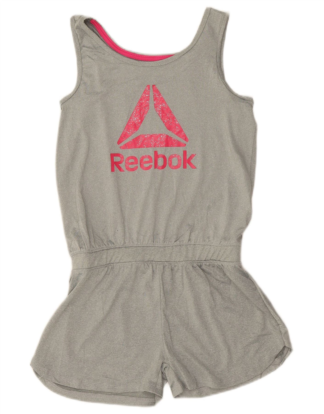 Reebok piger grafisk ærmeløs playsuit 14-15 år XL grå polyester