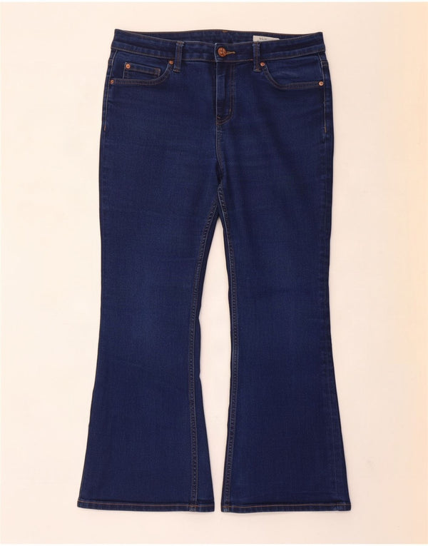 Marks & Spencer Dame The Eva Bootcut Jeans UK 14 Large W32 L28 Navy Blue
