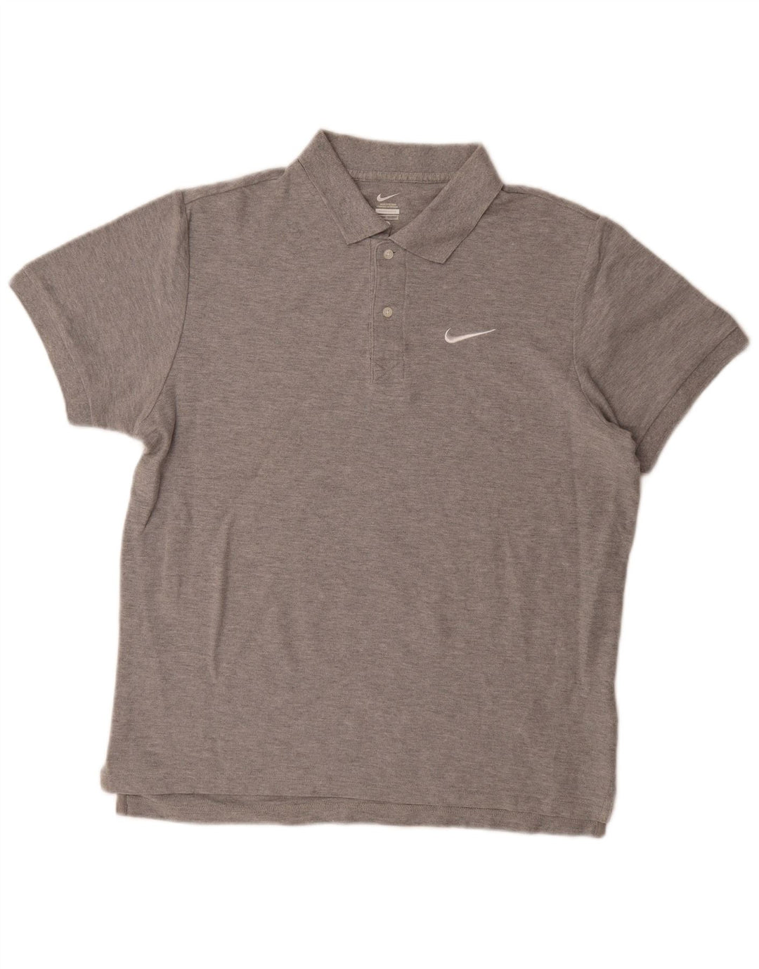 NIKE Poloskjorte til mænd, stor grå bomuld