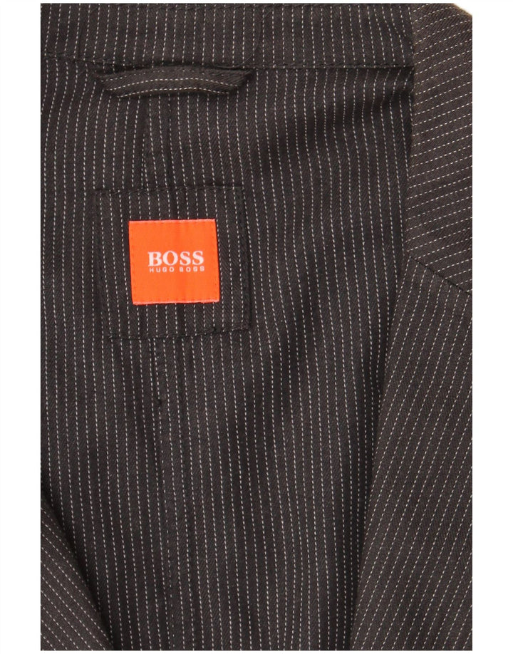 HUGO BOSS Herre 2-knaps blazerjakke UK 42 XL Grå nålestribe