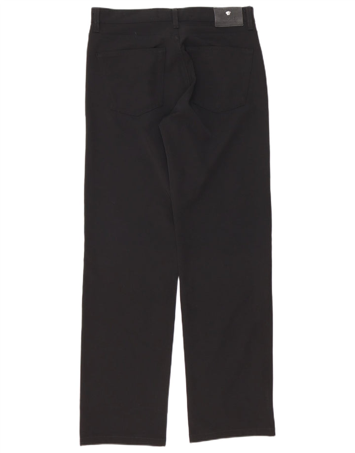 VERSACE Lige fritidsbukser til mænd IT 46 Small W32 L30 Sort polyester