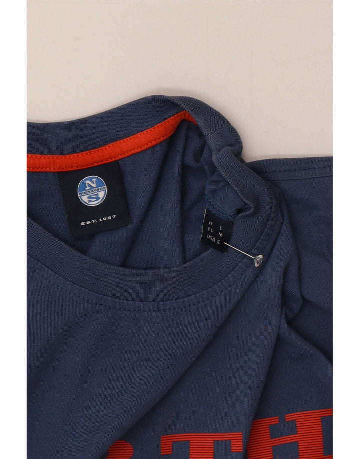 North Sails Herre Grafisk T-Shirt Top Medium Navy Blue