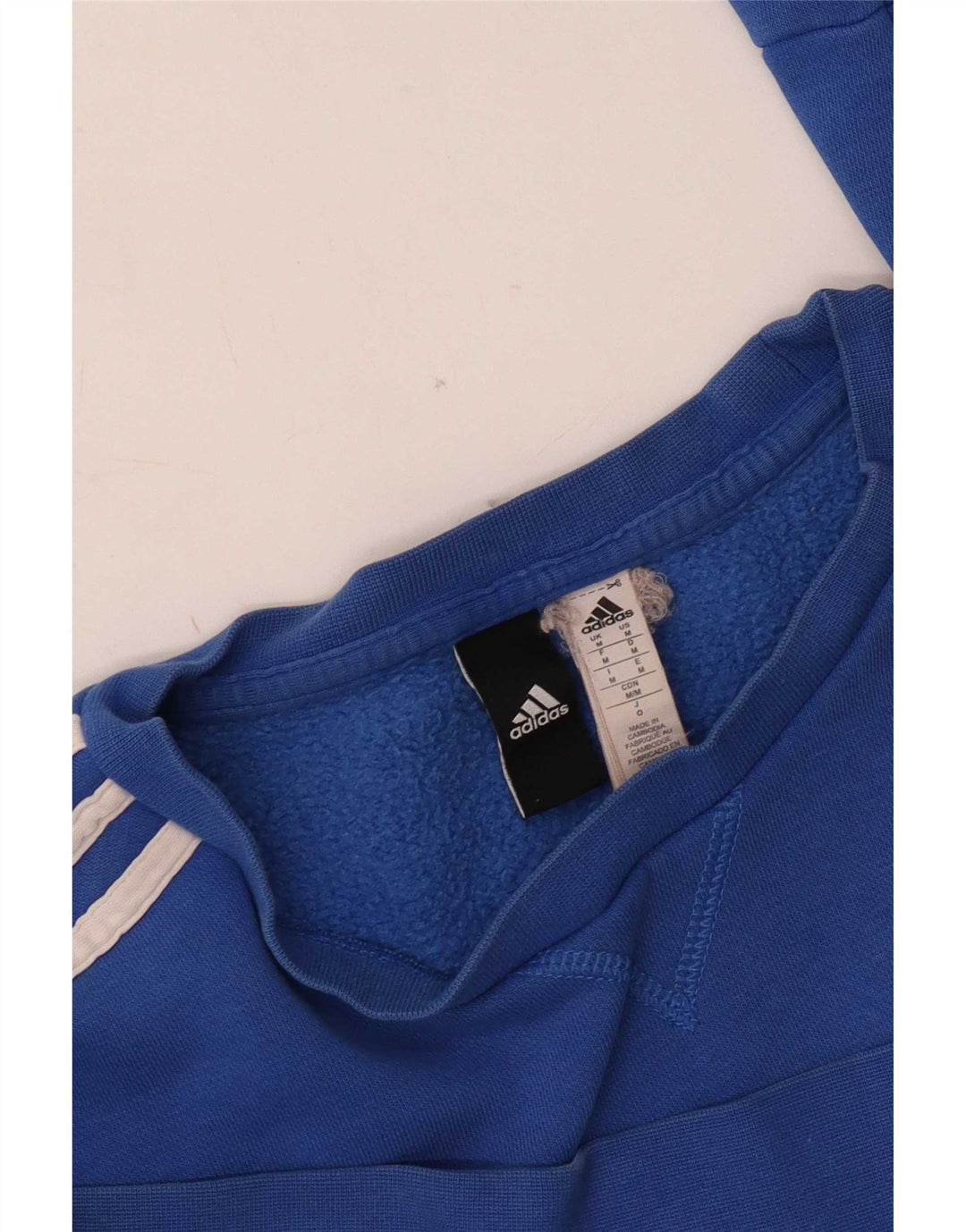 Adidas Dame Sweatshirt Jumper UK 14 Medium Blue Bomuld