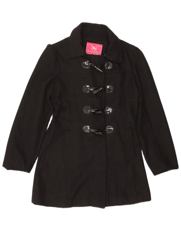 Tirdy Womens Duffle Coat UK 16 Large Black Wool