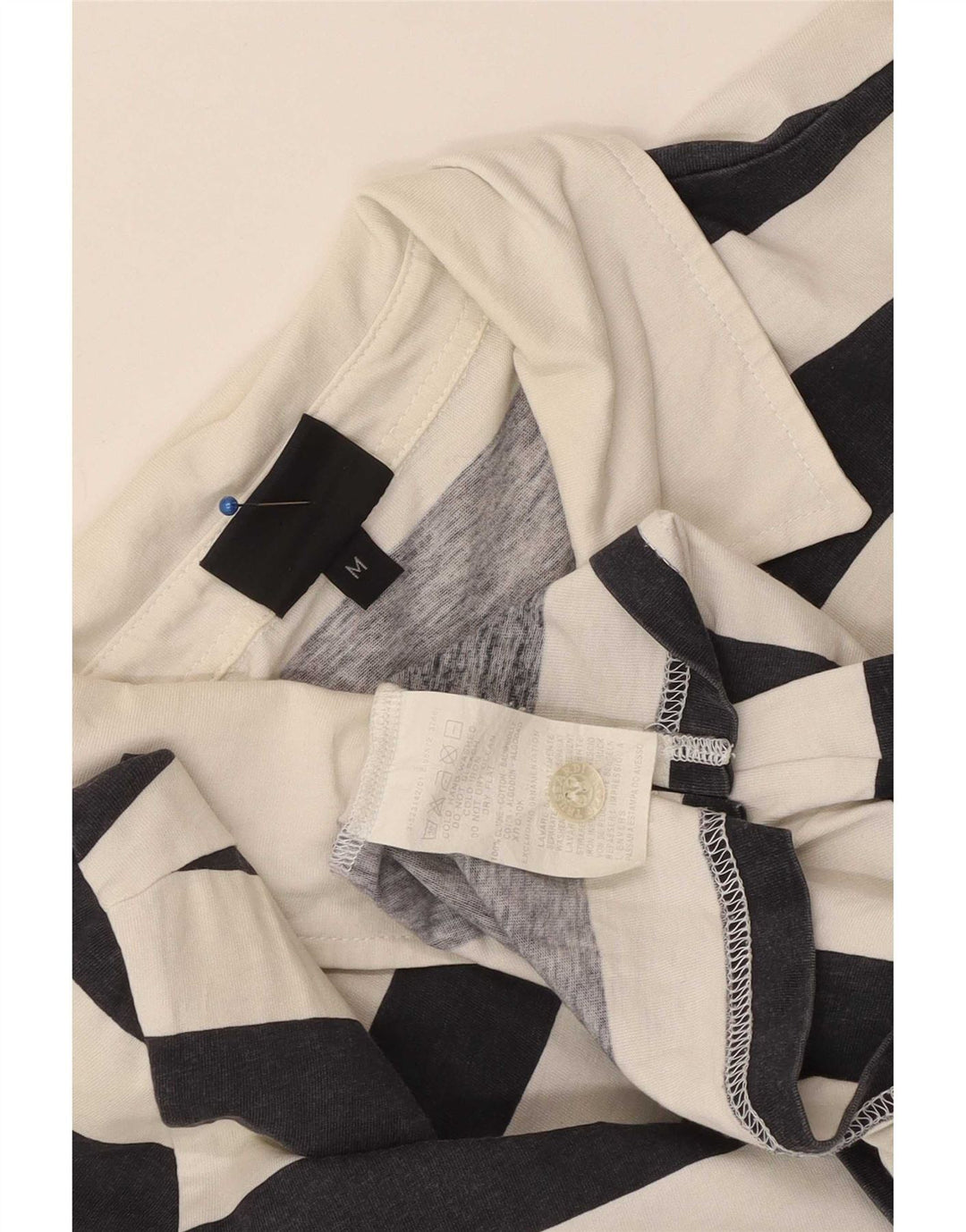 Trussardi herre poloshirt Medium hvid stribet bomuld
