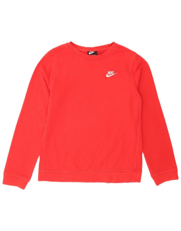 Nike Boys Standard Fit Sweatshirt Jumper 13-14 år XL Rød Bomuld