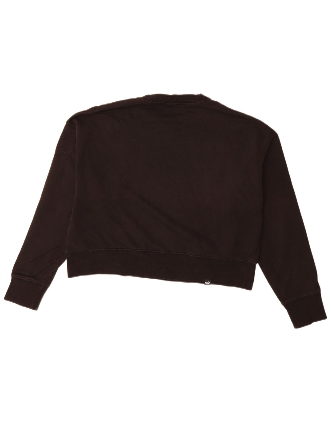 Puma Dame Oversized Sweatshirt Jumper UK 14 Medium Sort Bomuld