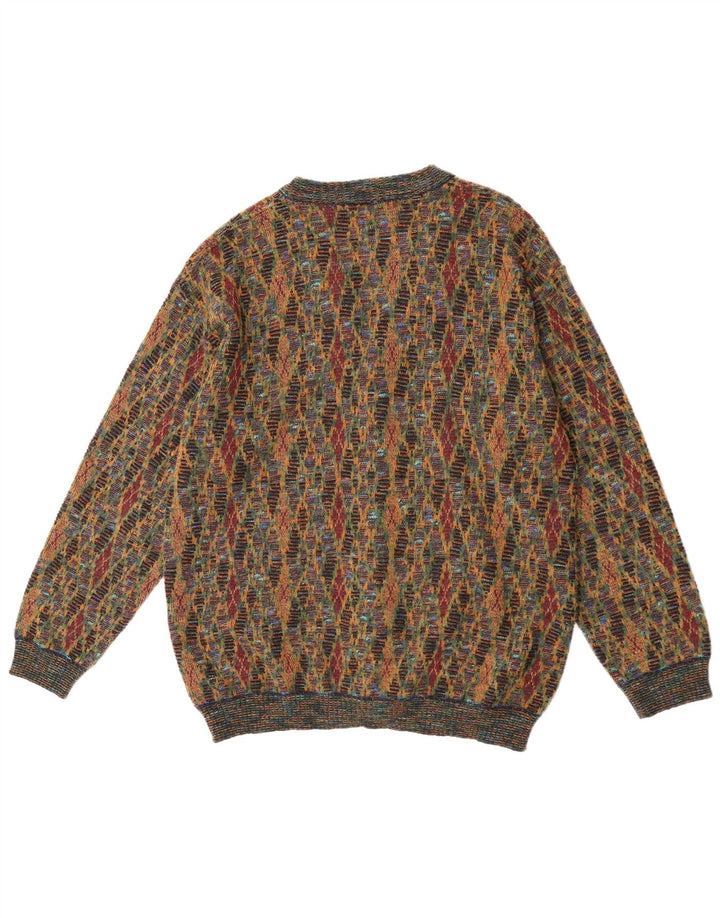Suspence Herre cardigan sweater Medium Multicolored Argyle/Diamond