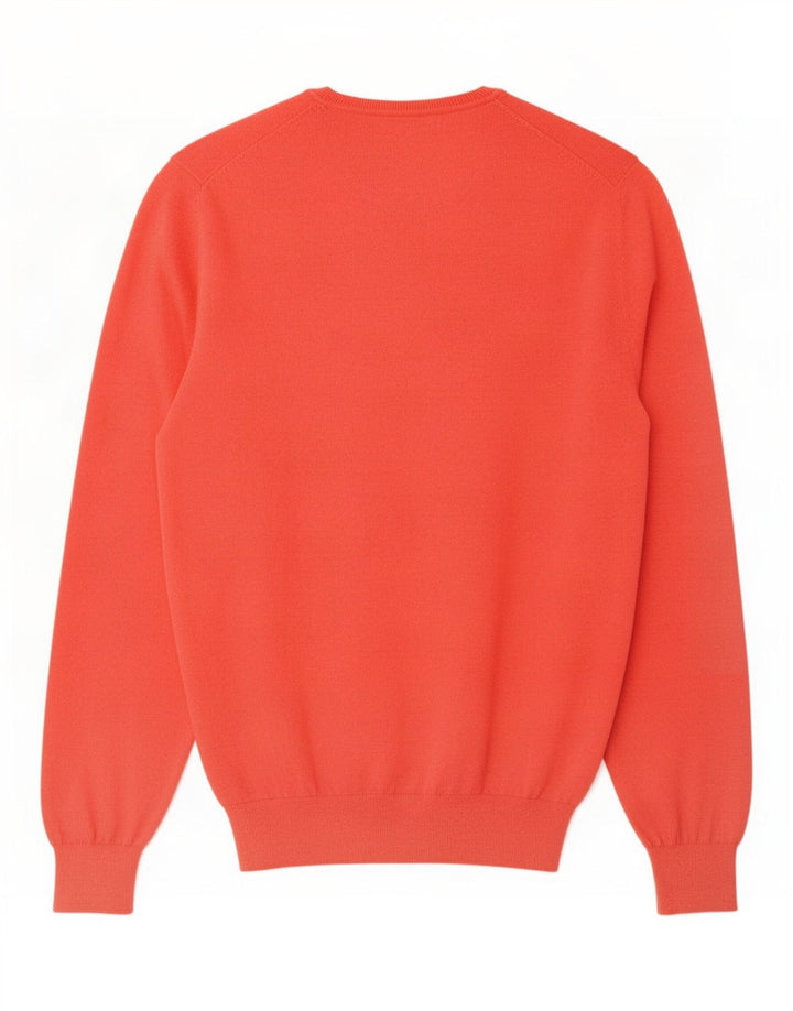 Massimo Dutti Herre V-hals sweater Stor rød bomuld