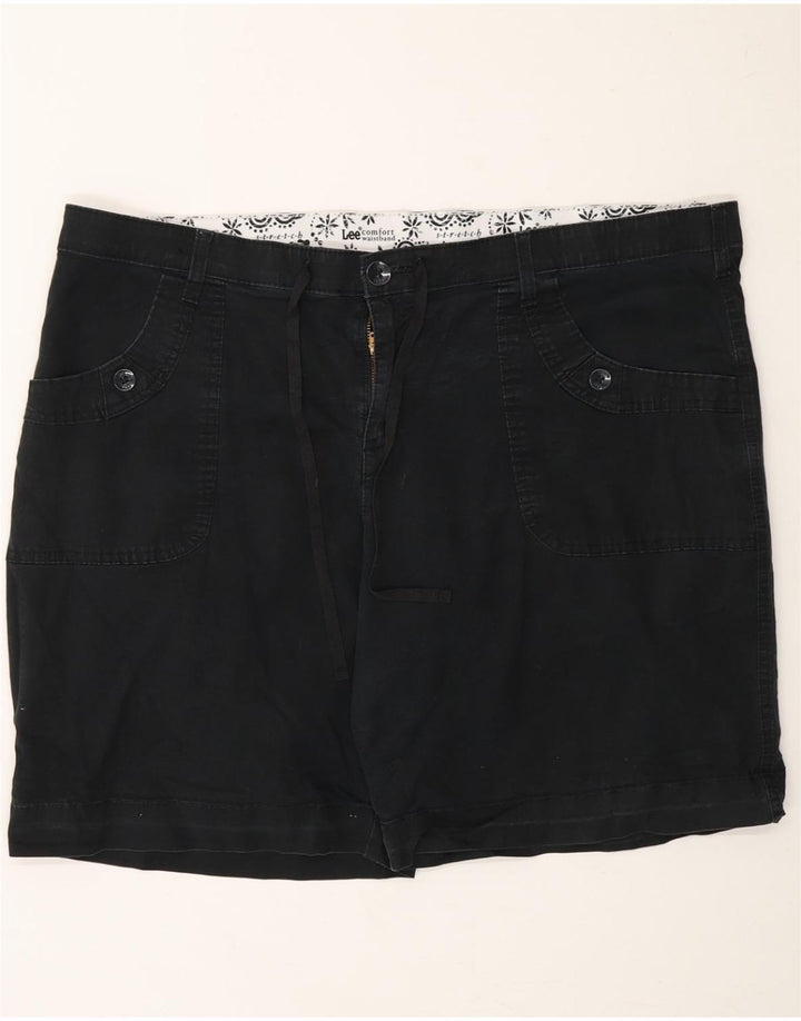 LEE Womens Casual Shorts US 24 4XL W48 Black Cotton Vintage Lee and Second-Hand Lee from Messina Hembry 