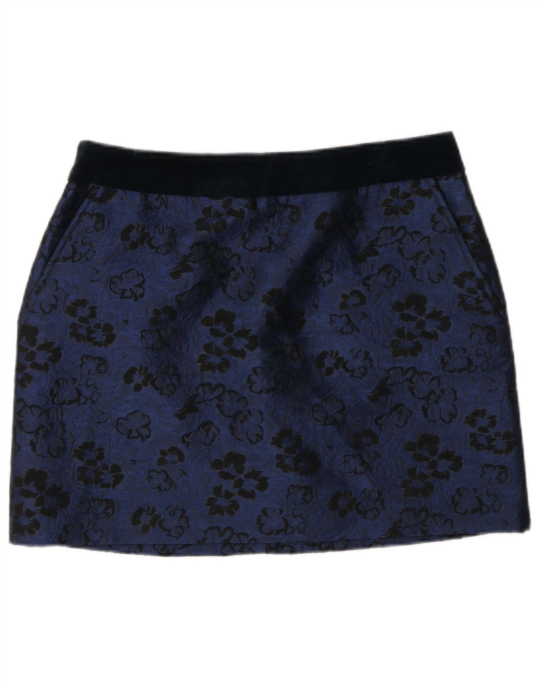 JACK WILLS Womens Mini Skirt UK 12 Medium W30 Blue Floral Polyester