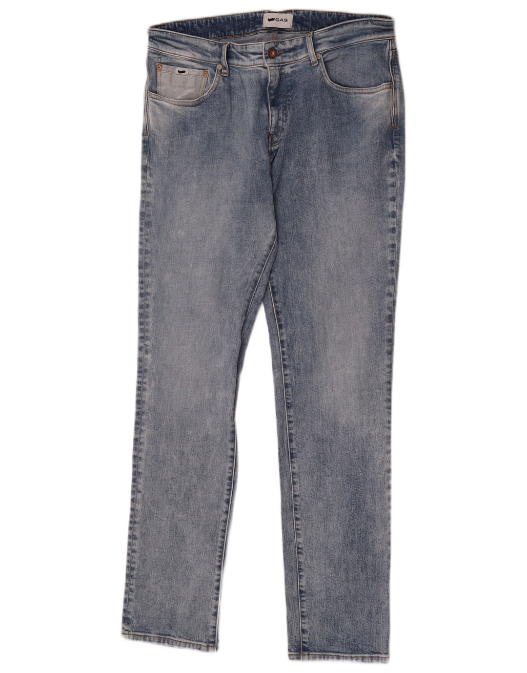 Gas Herre Slim Jeans W33 L32 Blå Bomuld