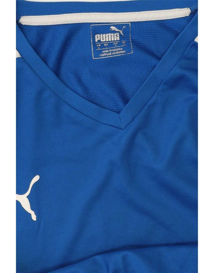 Puma Herre T-Shirt Top Stor Blå Colourblock Polyester