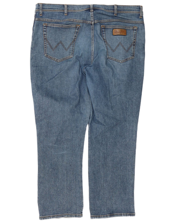 Wrangler Herre Texas Straight Jeans W42 L30 Blå Bomuld