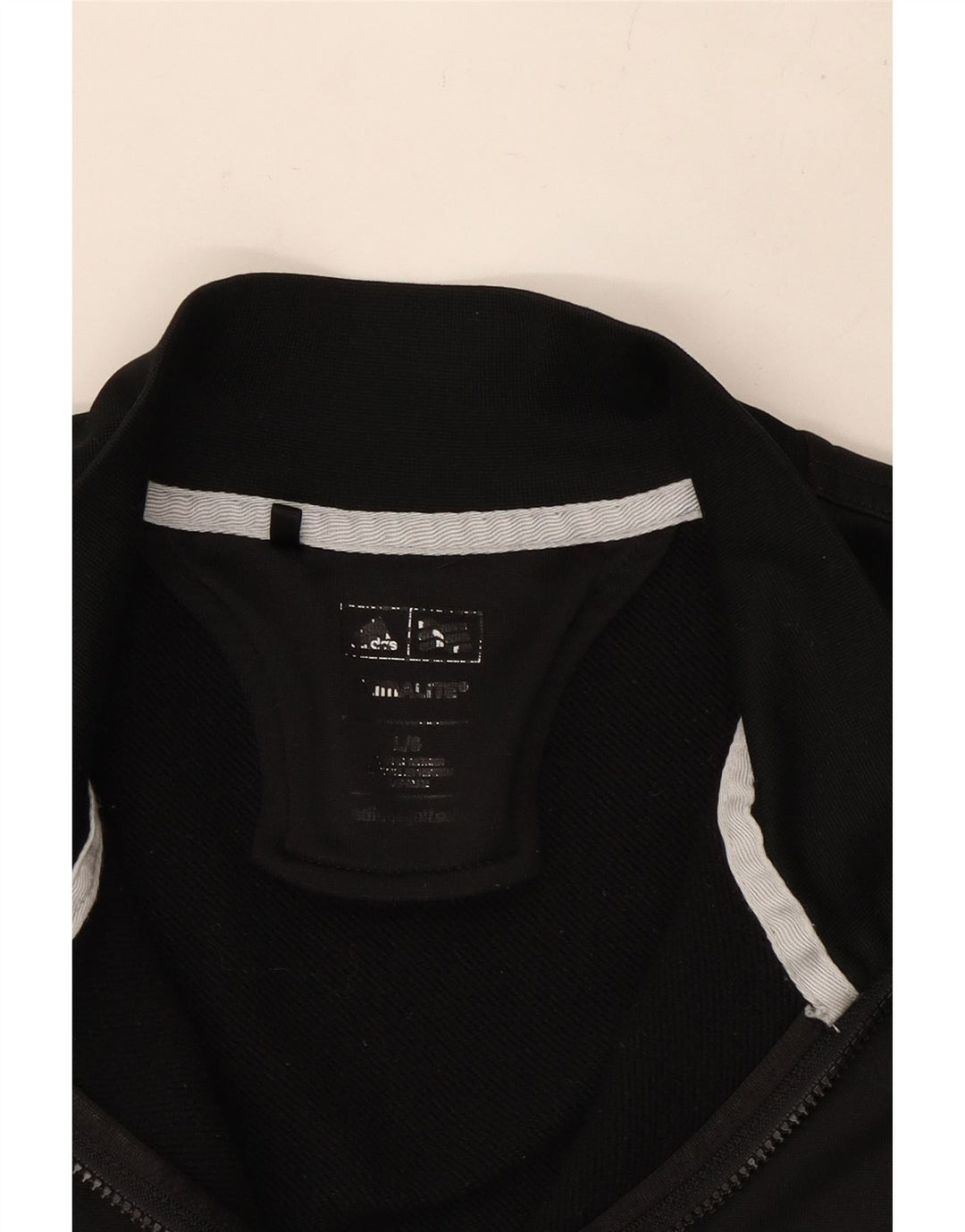ADIDAS Herre Climalite Sweatshirt med lynlås, stor sort polyester