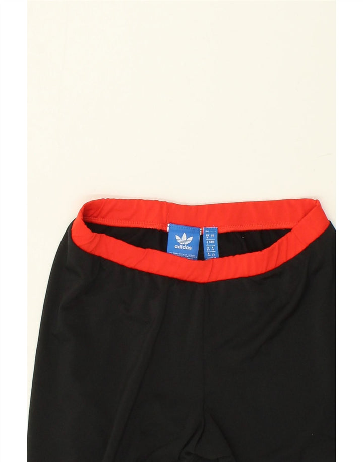 ADIDAS Womens Graphic Leggings UK 8 Small Black Vintage Adidas and Second-Hand Adidas from Messina Hembry 
