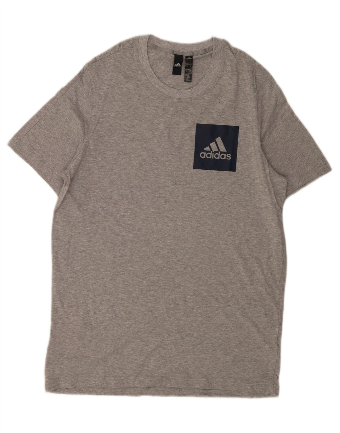 Adidas Herre T-Shirt Top XL Grå Flecked Bomuld