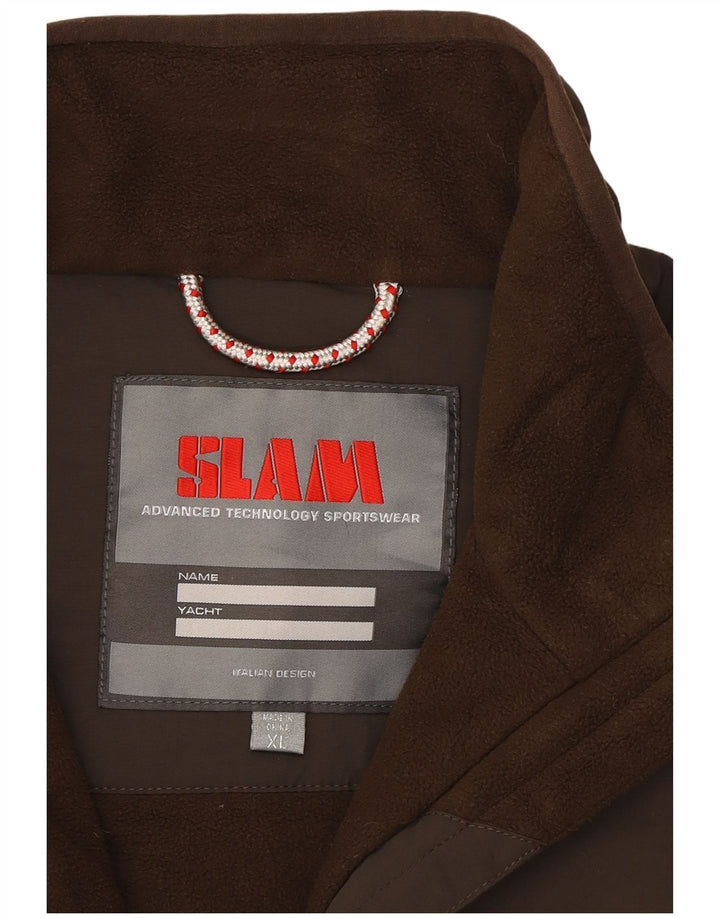 Slam Herre Windbreaker Jacket UK 42 XL Brun Nylon