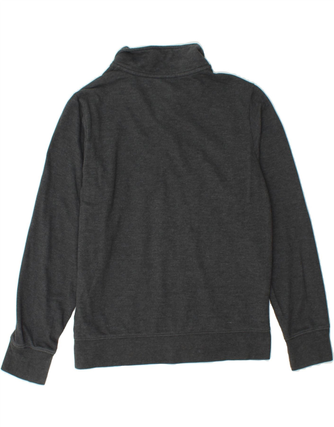 EDDIE BAUER Womens Zip Neck Sweatshirt Jumper UK 10 Small Grey Cotton Vintage Eddie Bauer and Second-Hand Eddie Bauer from Messina Hembry 
