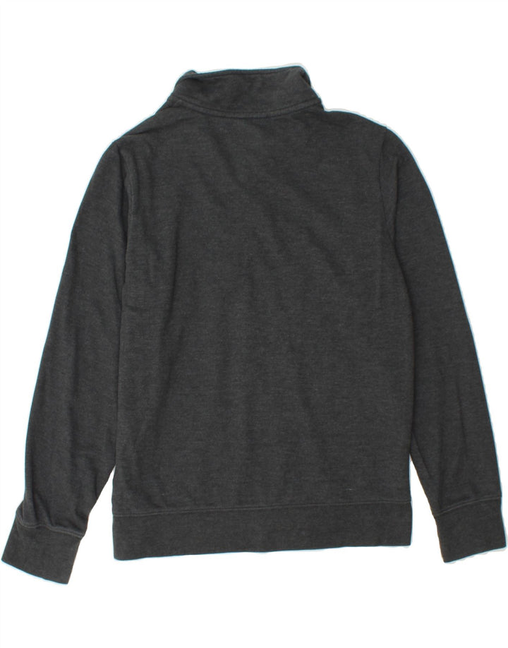 EDDIE BAUER Womens Zip Neck Sweatshirt Jumper UK 10 Small Grey Cotton Vintage Eddie Bauer and Second-Hand Eddie Bauer from Messina Hembry 