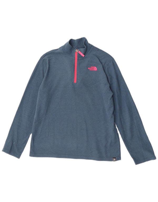 The North Face Girls Zip Neck Fleece Jumper 13-14 år XL Blå Polyester