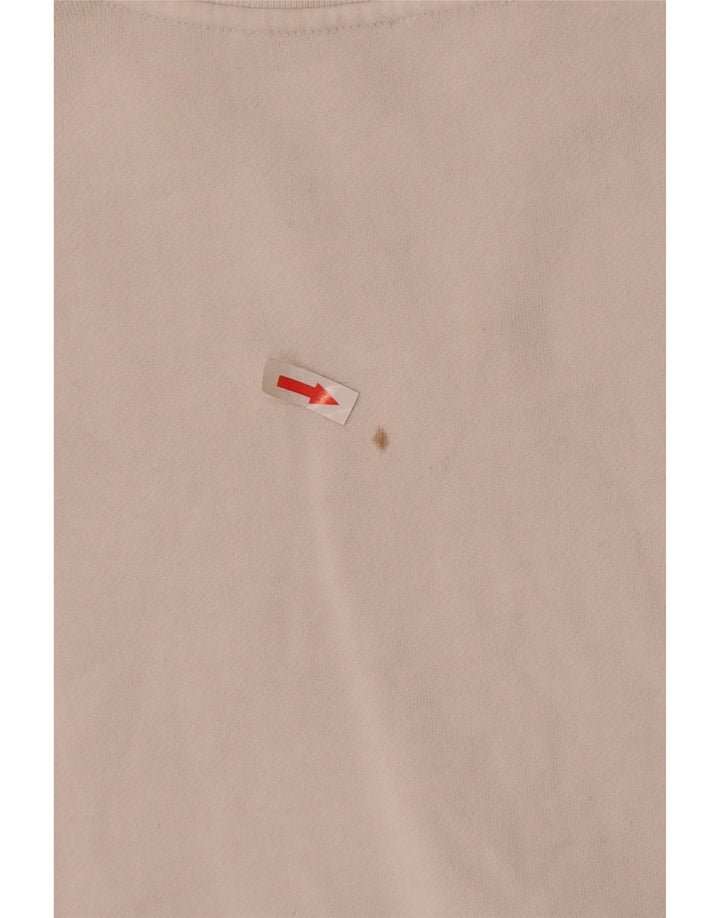 Levi's Womens Crop Graphic Oversized Sweatshirt Jumper UK 14 Medium White