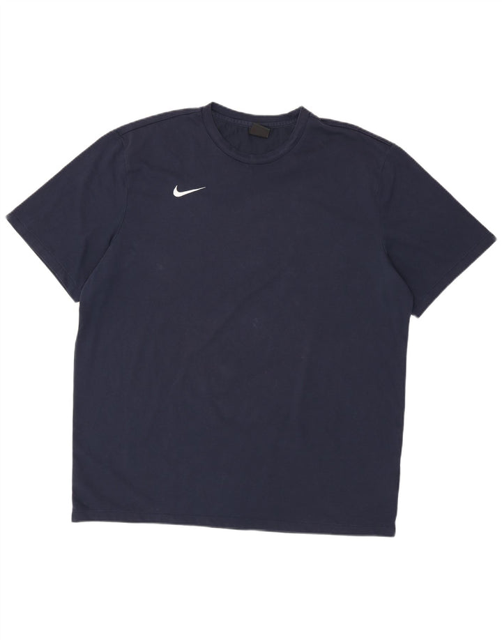 Nike herre Dri Fit T-shirt 2XL marineblå bomuld