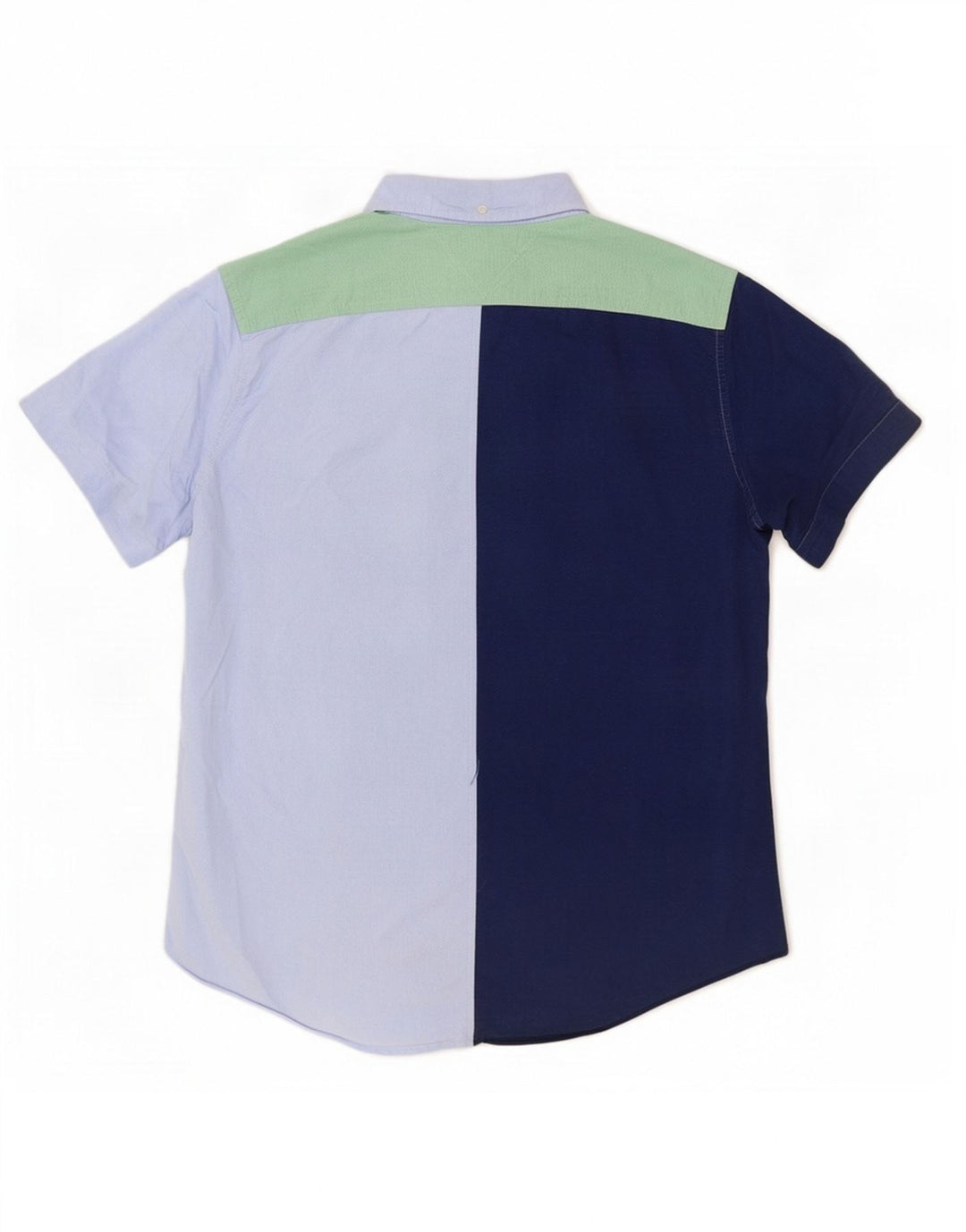 Tommy Hilfiger Kortærmet Herreskjorte Stor Navy Blue Colourblock