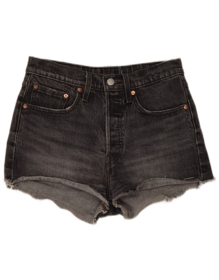 LEVI'S Womens 501 denimshorts W30 Medium Black Bomuld