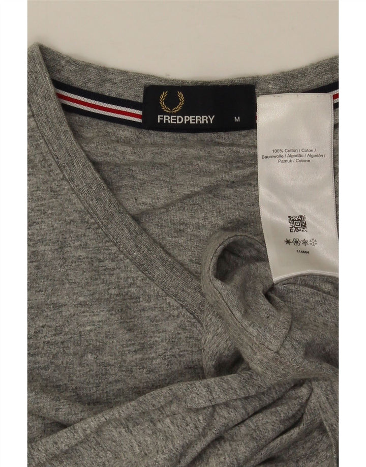 FRED PERRY Herre T-shirt Top Medium Grey Flecked Bomuld