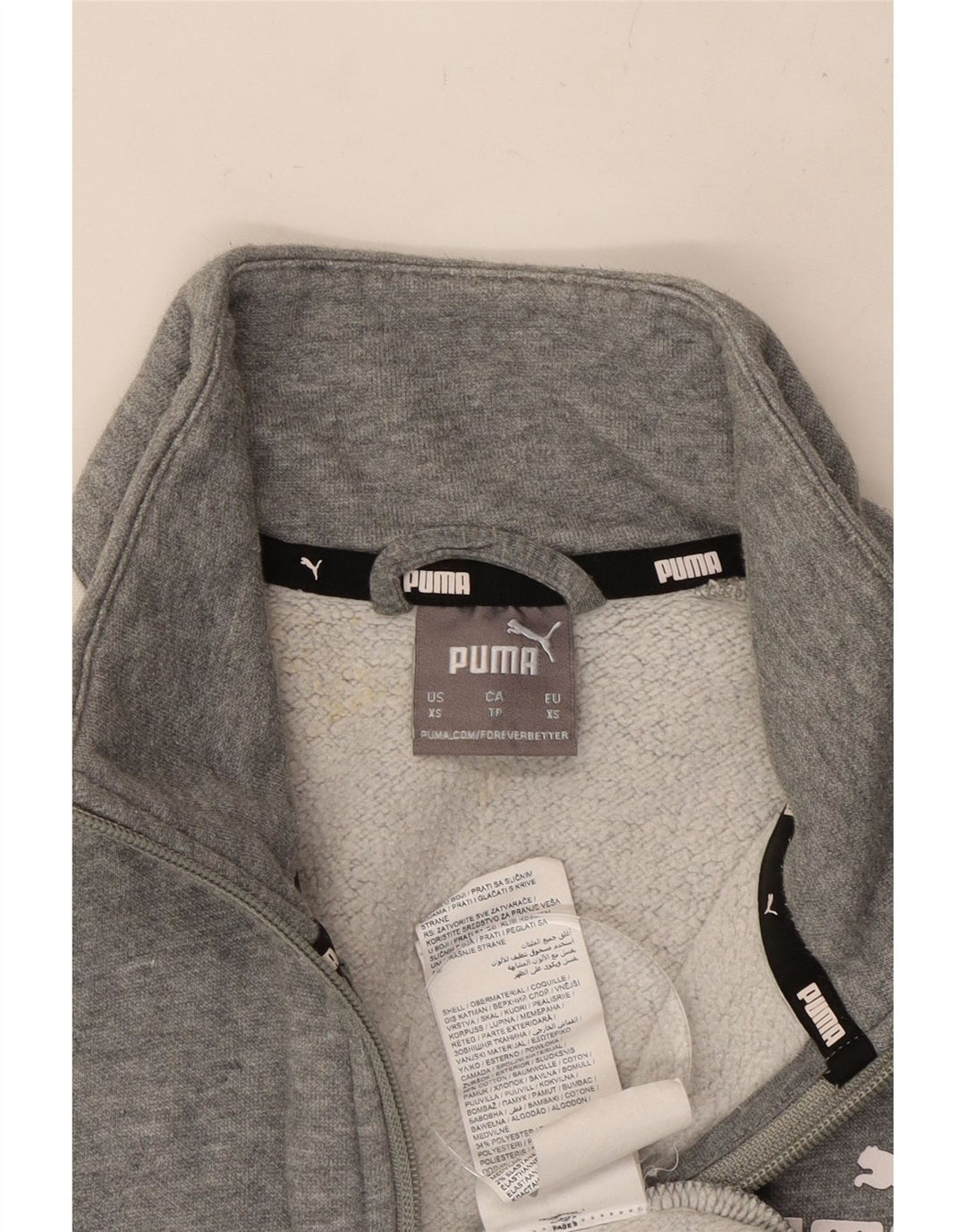 PUMA Træningsdragt til mænd Topjakke XS Grå Colourblock Bomuld