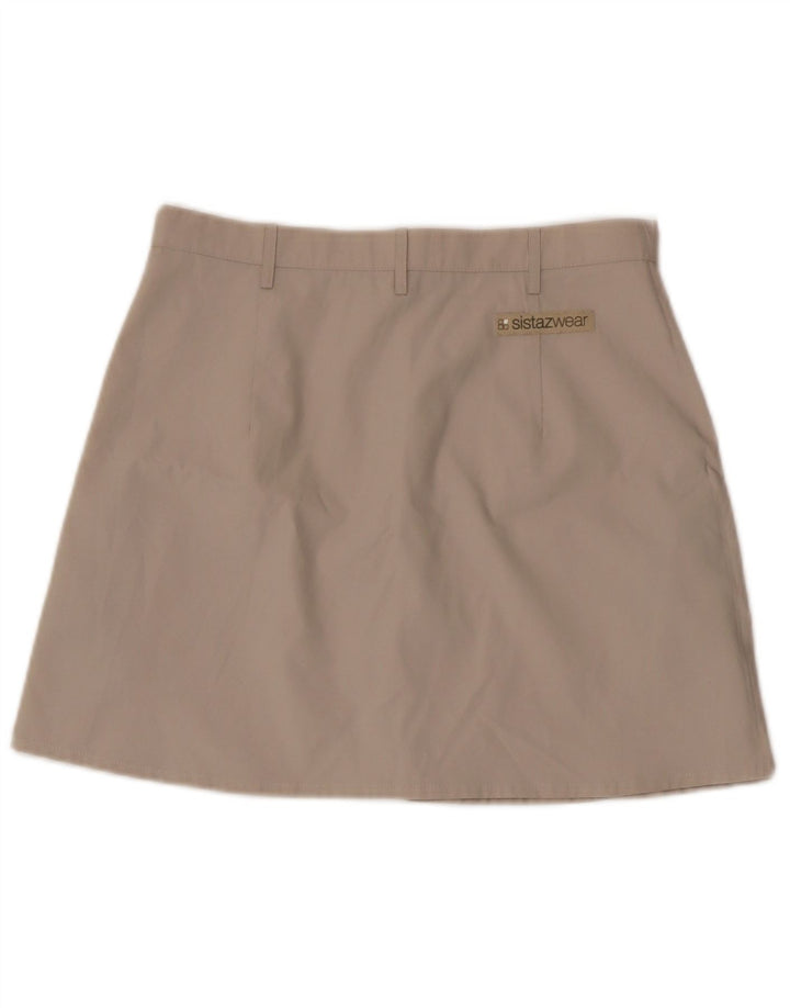 Vintage dame mini nederdel Medium W28 Beige polyester