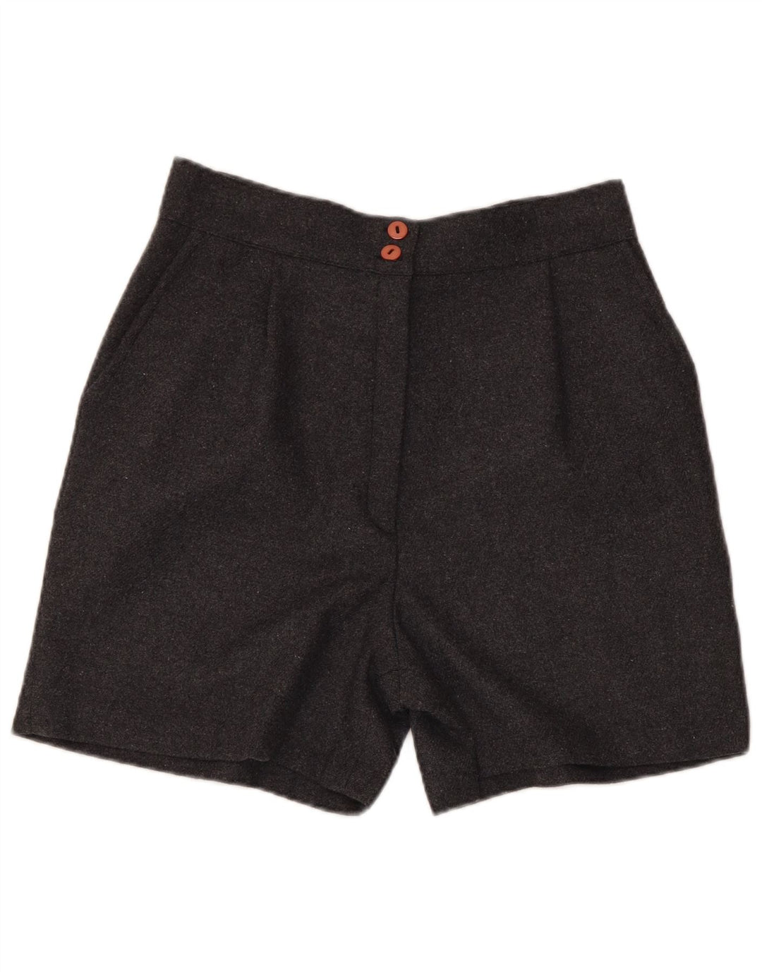 Vintage Kvinder Casual Shorts Large W30 Grå Polyester