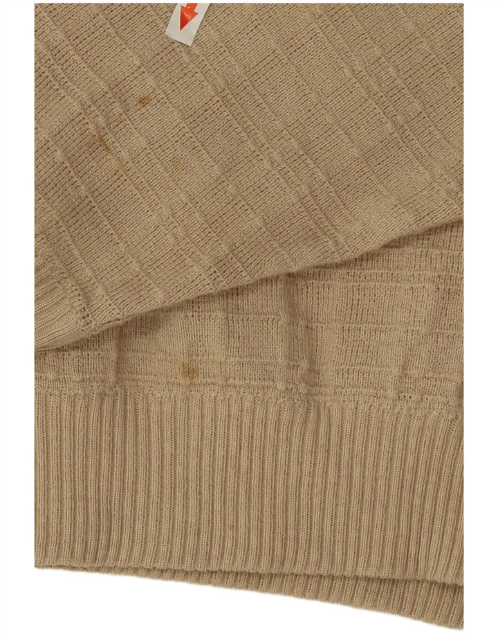 Marks & Spencer Herre V-hals sweater lille beige akryl
