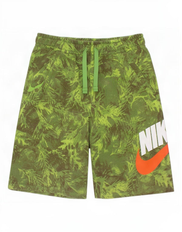 Nike drenge grafiske sportsshorts 13-14 år XL Grøn Camouflage Bomuld