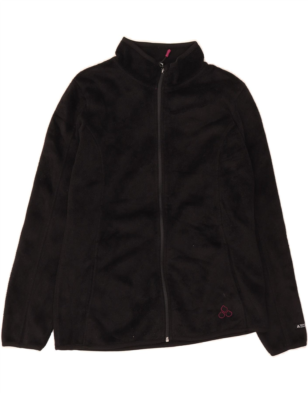 VINTAGE Womens Fleece Jacket UK 12 Medium Black Polyester Vintage Vintage and Second-Hand Vintage from Messina Hembry 