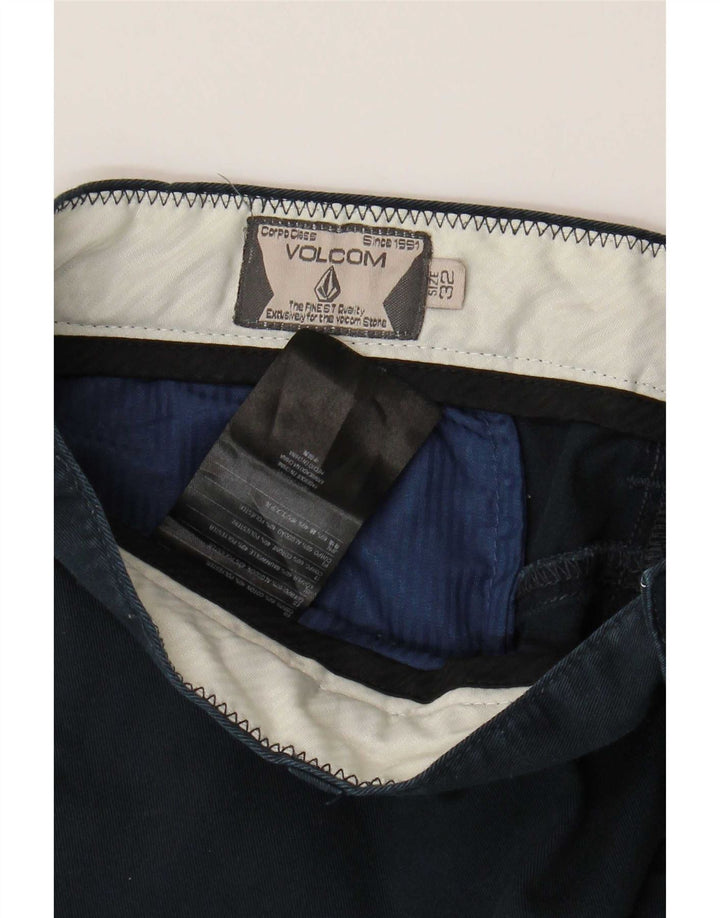 Volcom Herre Chino Shorts W32 Medium Marineblå Bomuld
