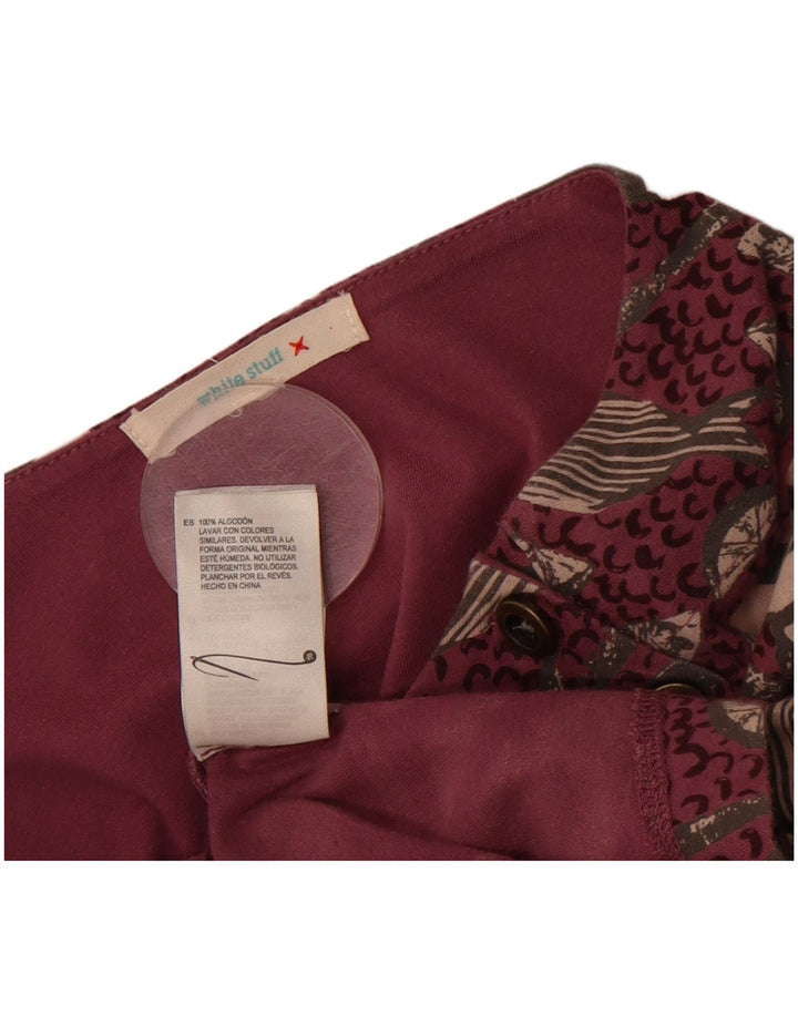 WHITE STUFF Womens Sheath Dress UK 12 Medium Burgundy Animal Print