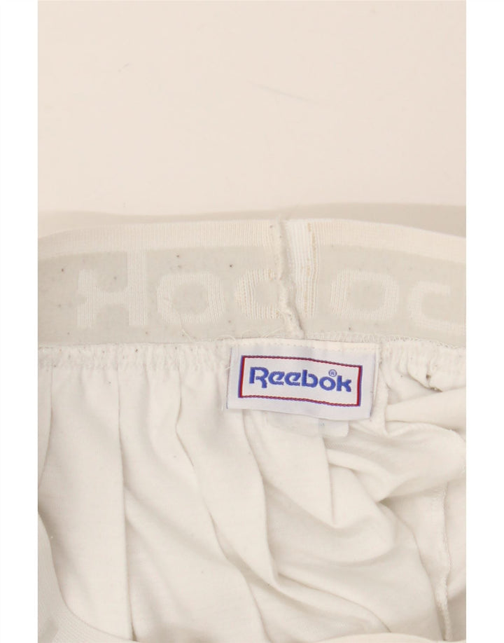 REEBOK Grafisk tennisnederdel til kvinder UK 10 Lille hvid polyester