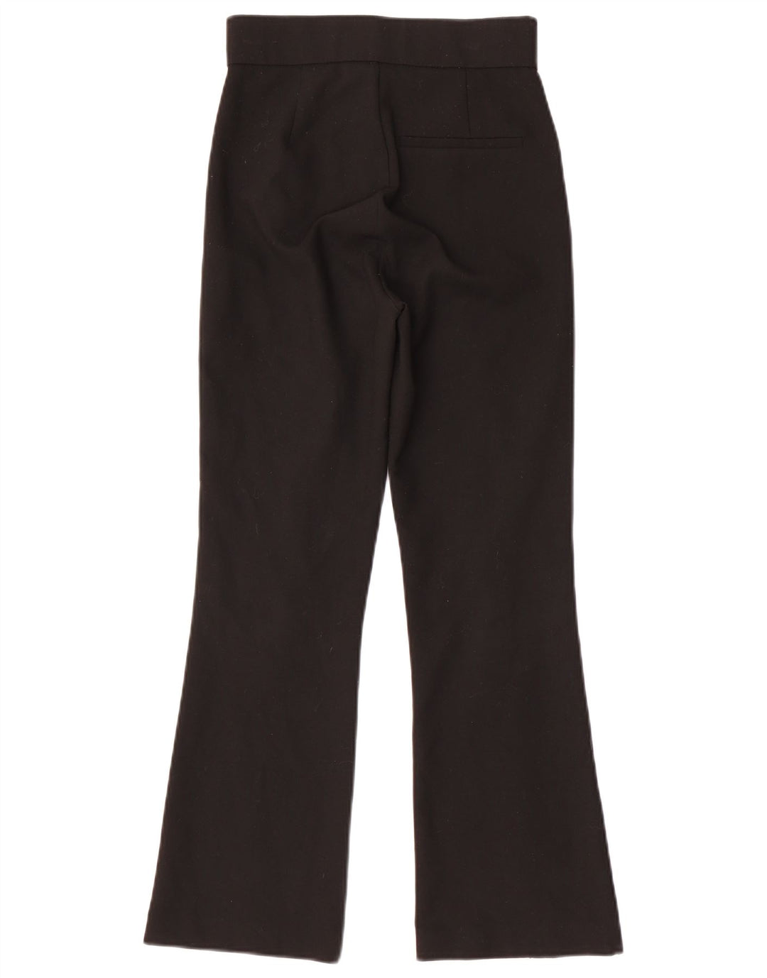 ZARA Dame Bootcut Suit Bukser XS W24 L27 Sort Polyester