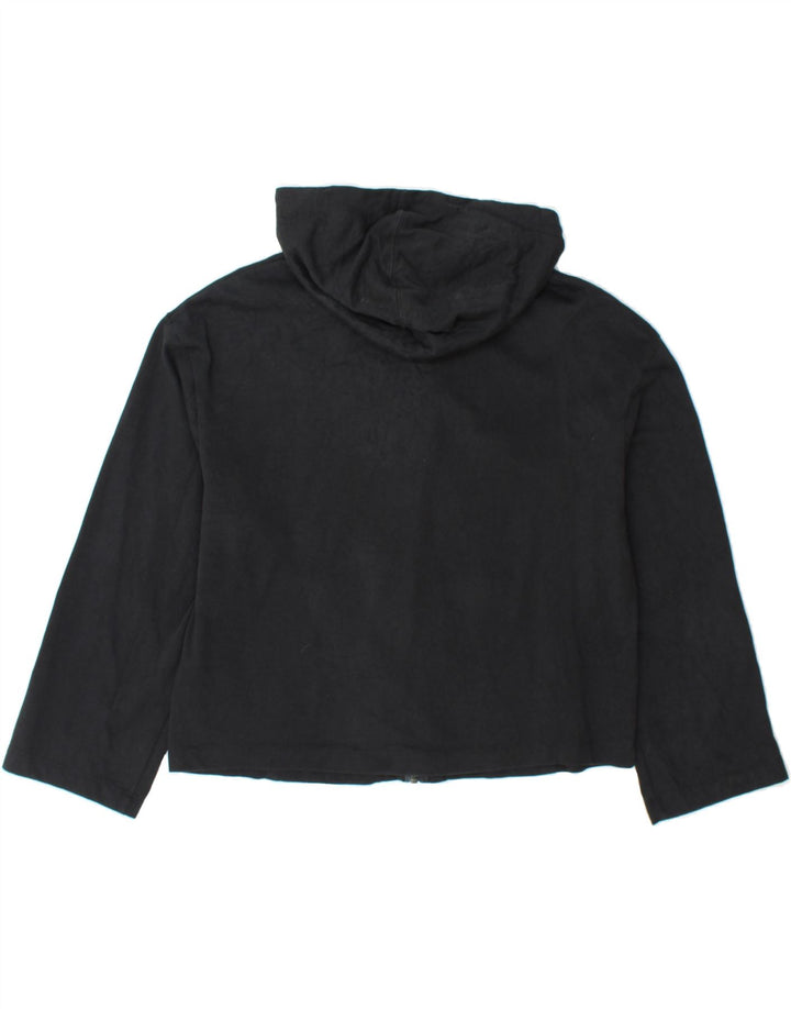 NIKE Womens Zip Hoodie Sweater UK 14 Medium Black Cotton Vintage Nike and Second-Hand Nike from Messina Hembry 