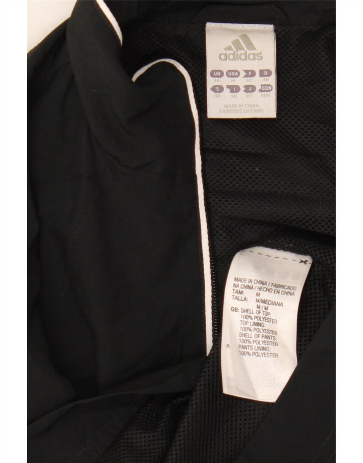 Adidas træningsdragt topjakke til kvinder UK 14 Medium Sort Polyester