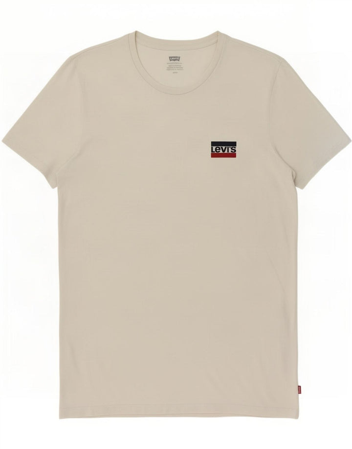 Levi's Herre T-Shirt Top Stor Hvid Bomuld