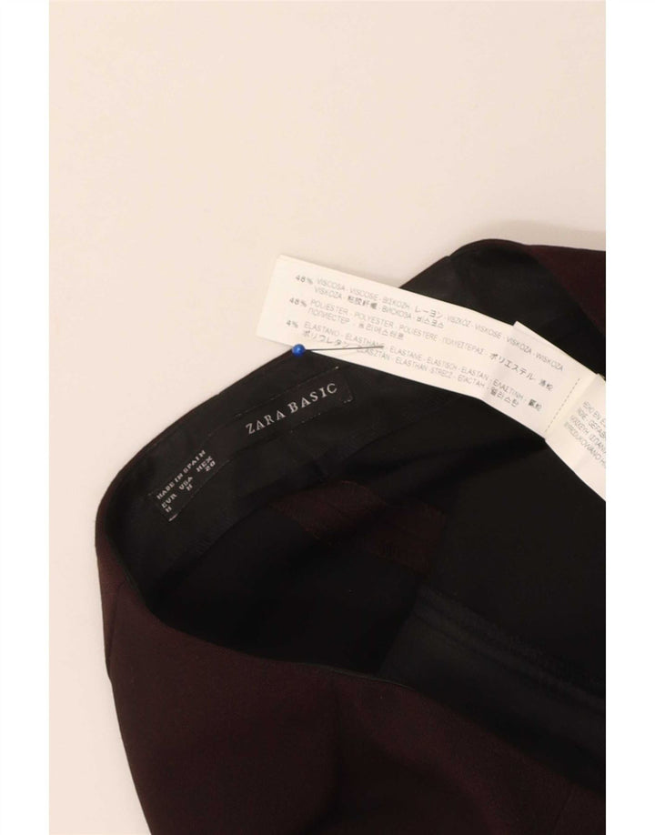 Zara Pencil Nederdel Medium W28 Maroon Viscose til kvinder