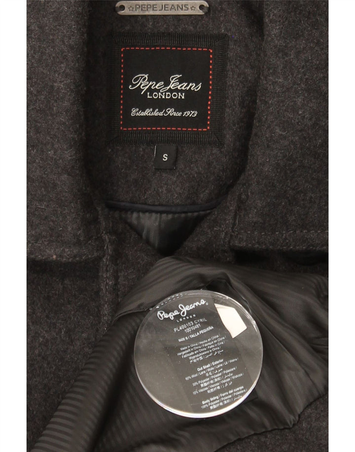 PEPE JEANS Womens Pea Coat UK 10 Small Grey Wool Vintage PEPE Jeans and Second-Hand PEPE Jeans from Messina Hembry 