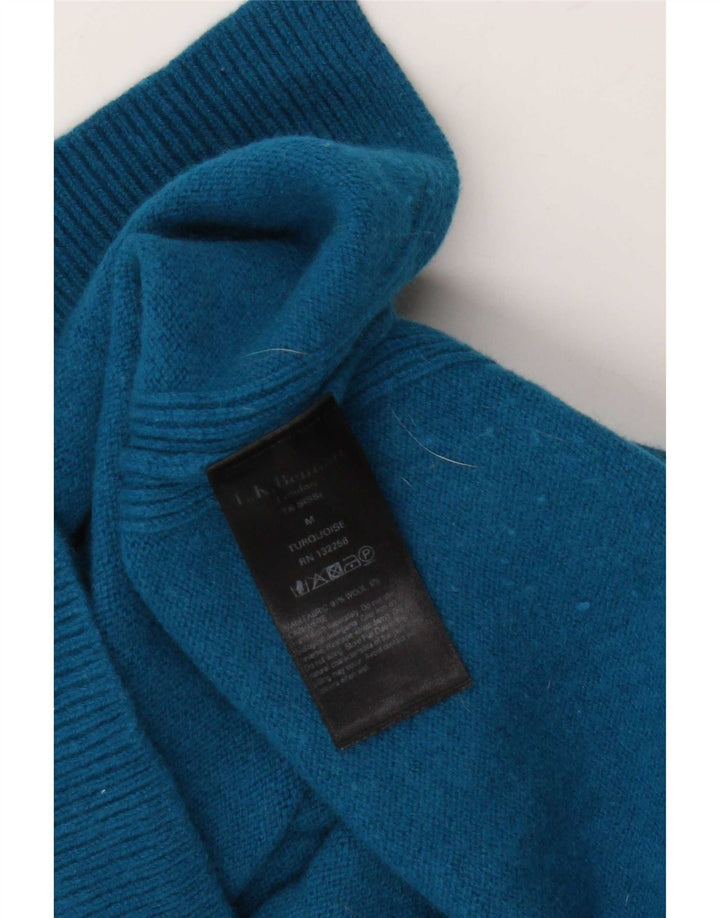 L.K. Bennett Dame Rullehals Sweater UK 14 Medium Blue Wool