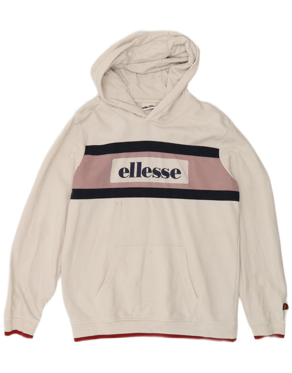 Ellesse Boys Grafisk hættetrøje 13-14 år Hvid Colourblock