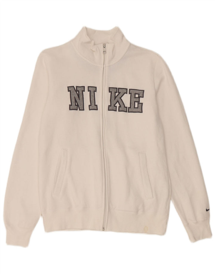 Nike Grafisk træningsdragt topjakke til kvinder UK 14 Medium hvid bomuld