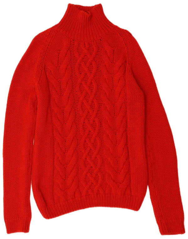 HUGO BOSS Dame Turtle Neck Sweater UK 16 Large Red Wool